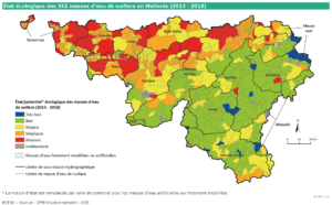 Etat Ecologique des Masses d'Eau de Surface en Wallonie